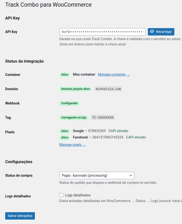 Plugin WooCommerce do Track Combo